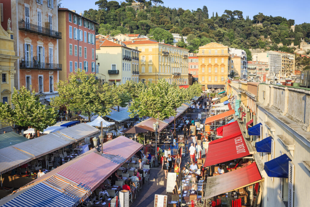 Cours Saleya in Nizza an der Französischen Riviera