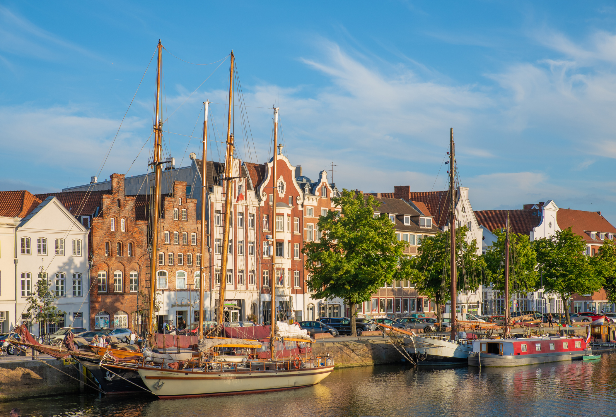 Altstadt und der Museumshafen von Lübeck