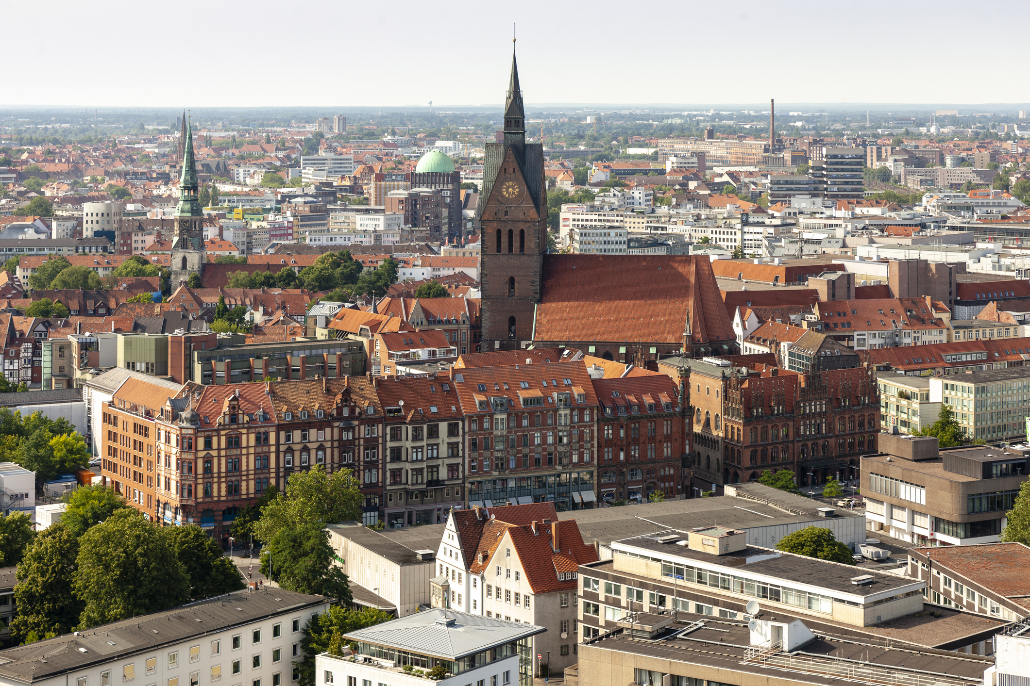 Blick auf das Zentrum von Hannover