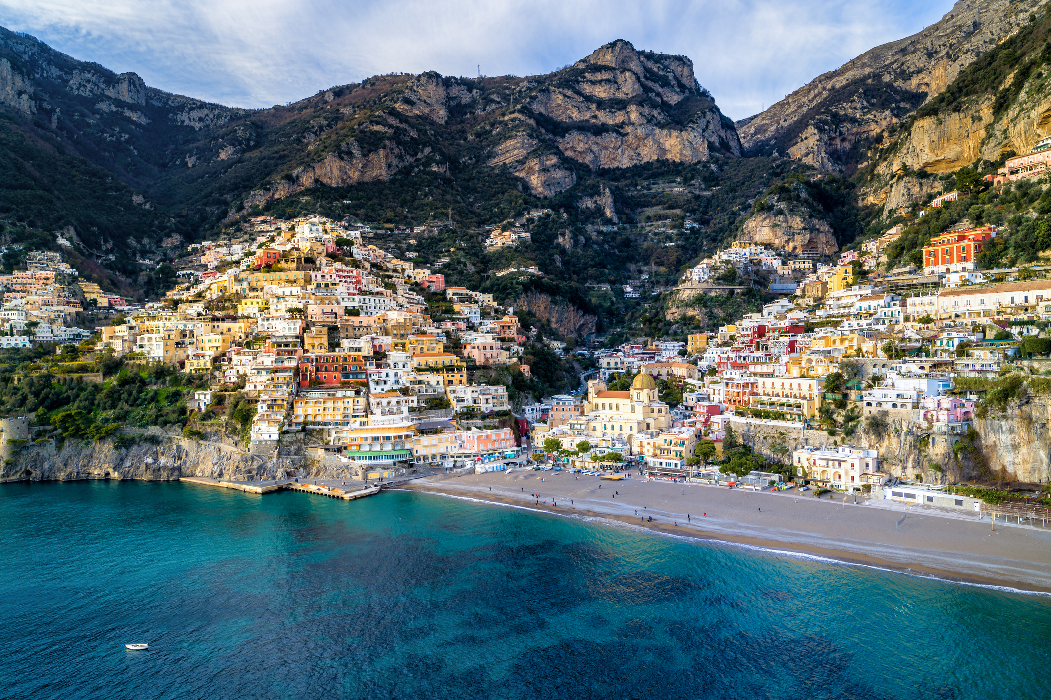 Das Dorf Positano an der Amalfi-Küste in Italien