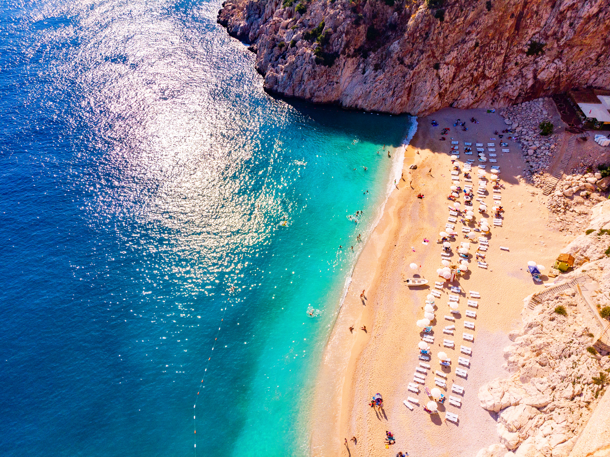 Der Kaputas Beach in Kaş in der Türkei
