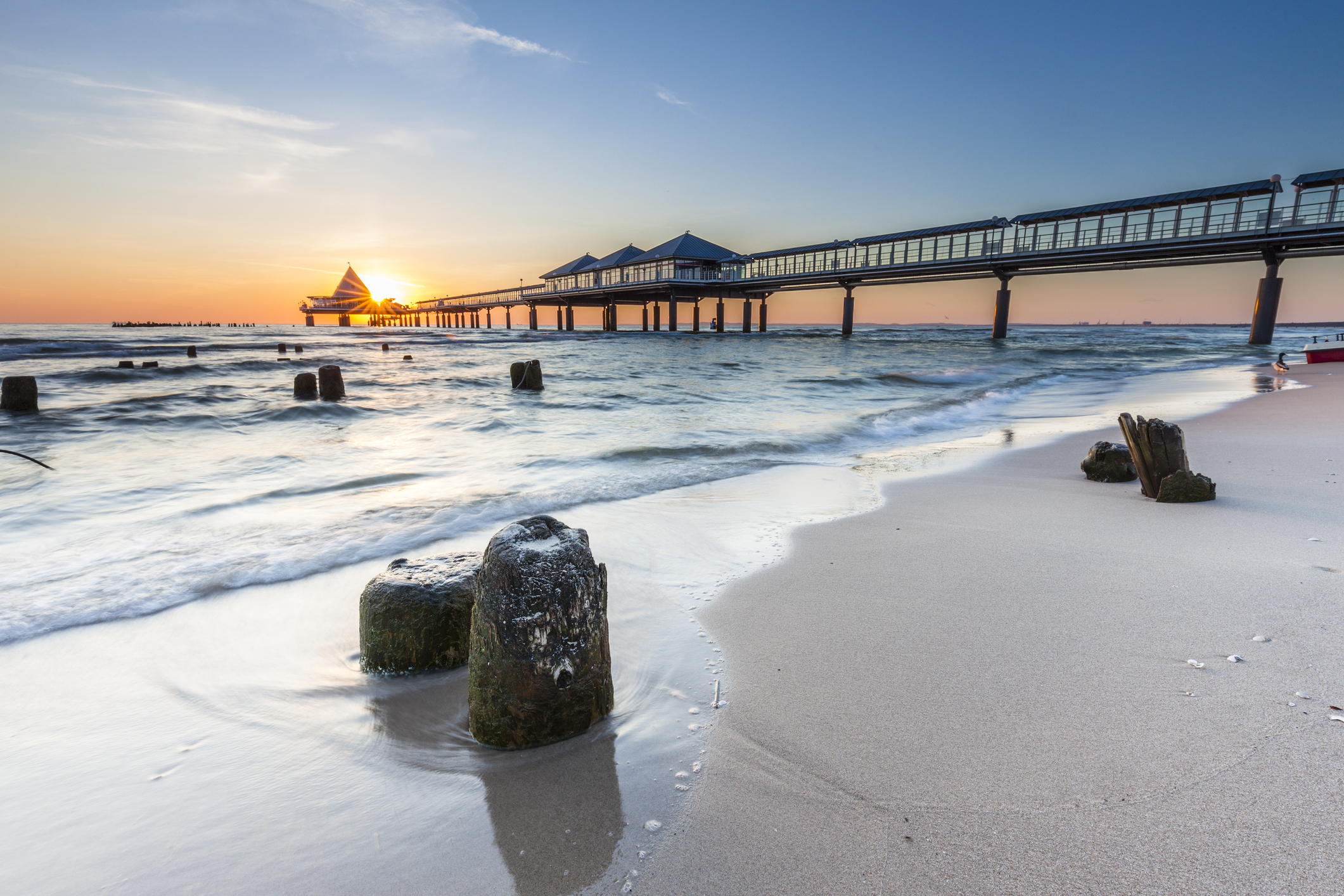 Die Seebrücke von Heringsdorf auf der Insel Usedom