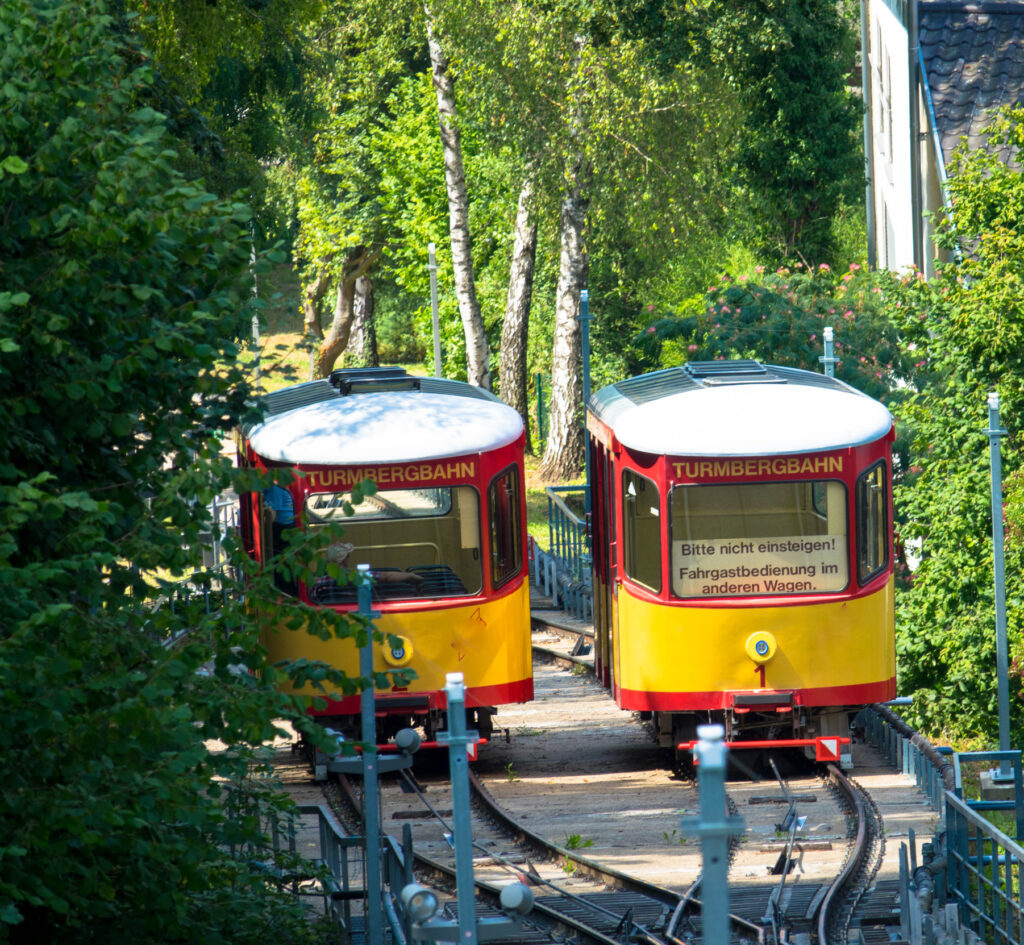 Die Turmbergbahn ist die älteste Seilbahn Deutschlands