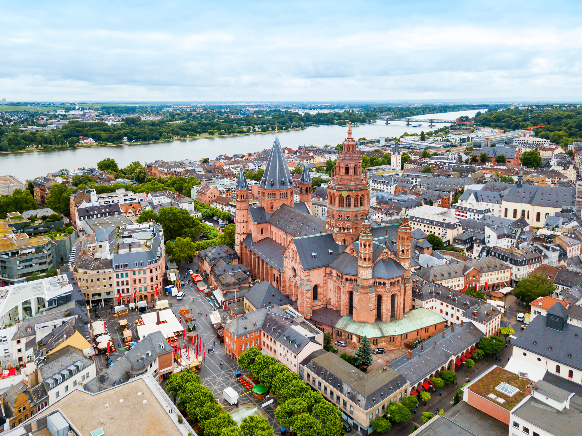 Luftaufnahme der Mainz-Kathedrale