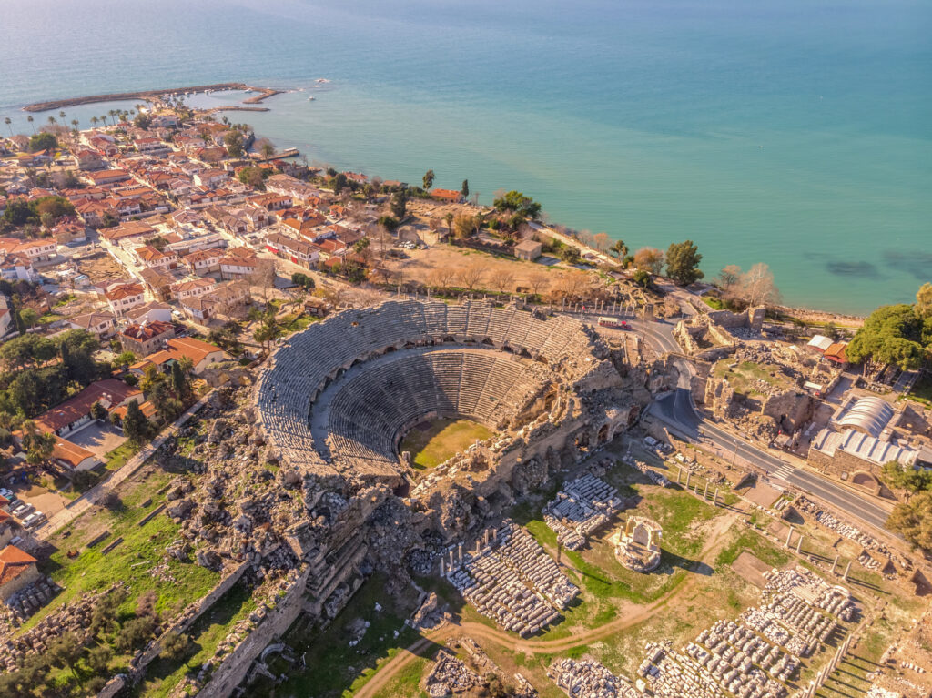 Luftaufnahme von Side in Antalya
