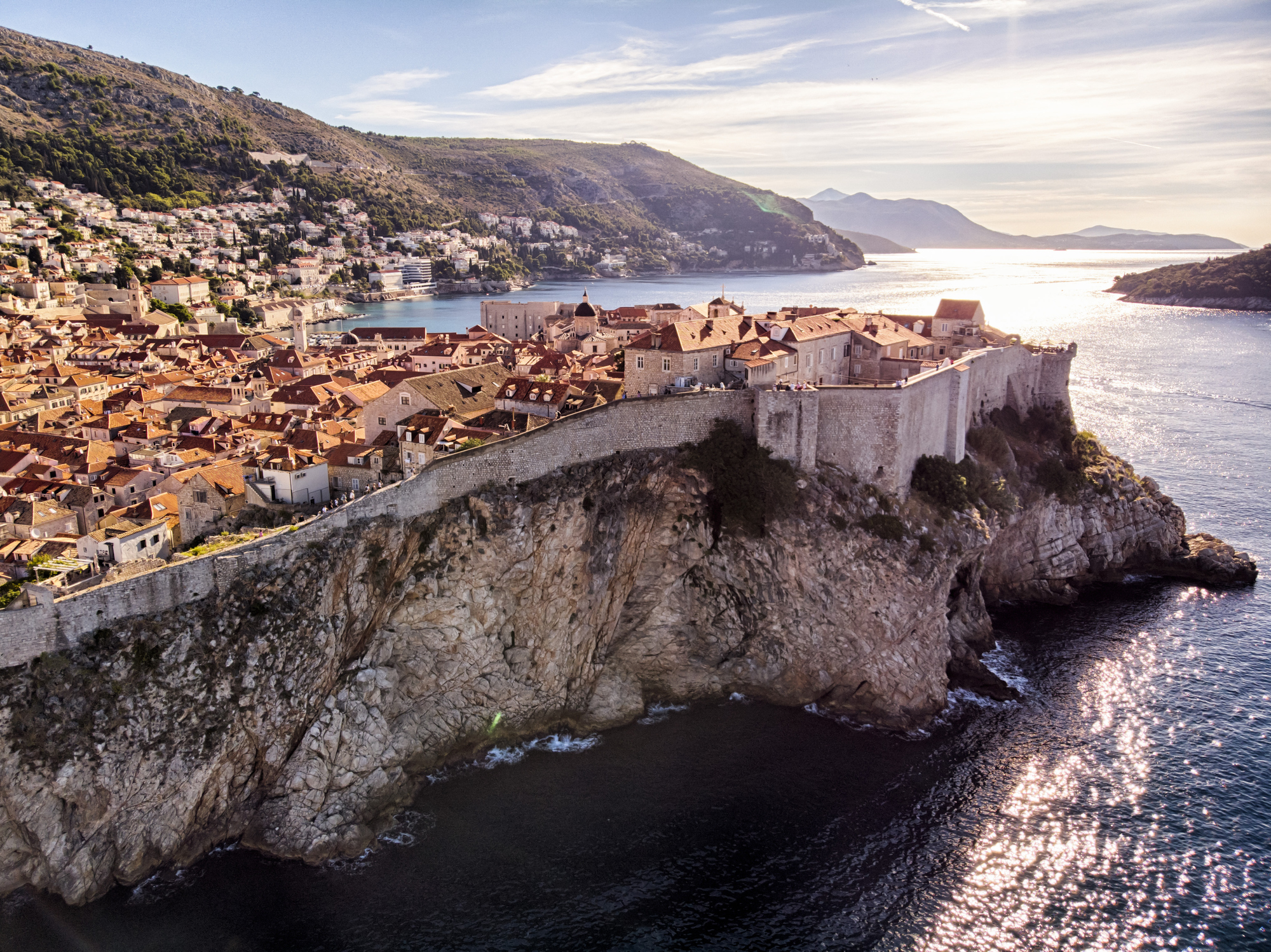 Luftbild der Altstadt von Dubrovnik