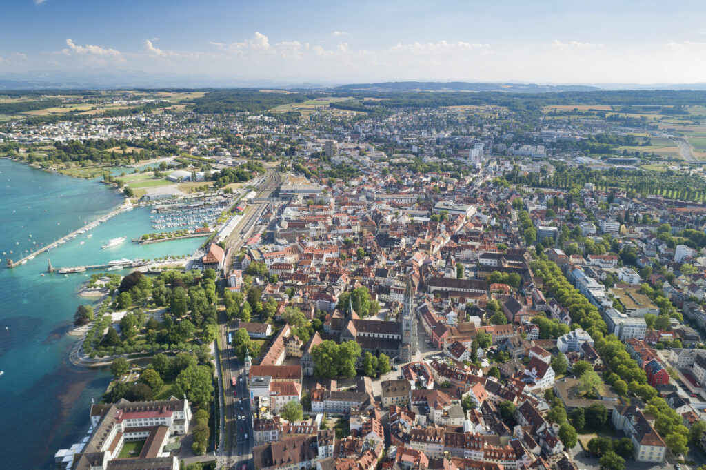 Luftbild von Konstanz am Bodensee