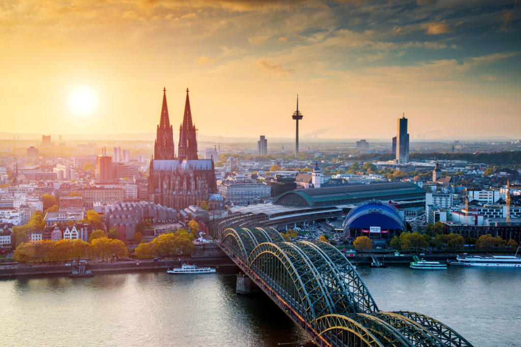 Panoramablick über die Stadt Köln