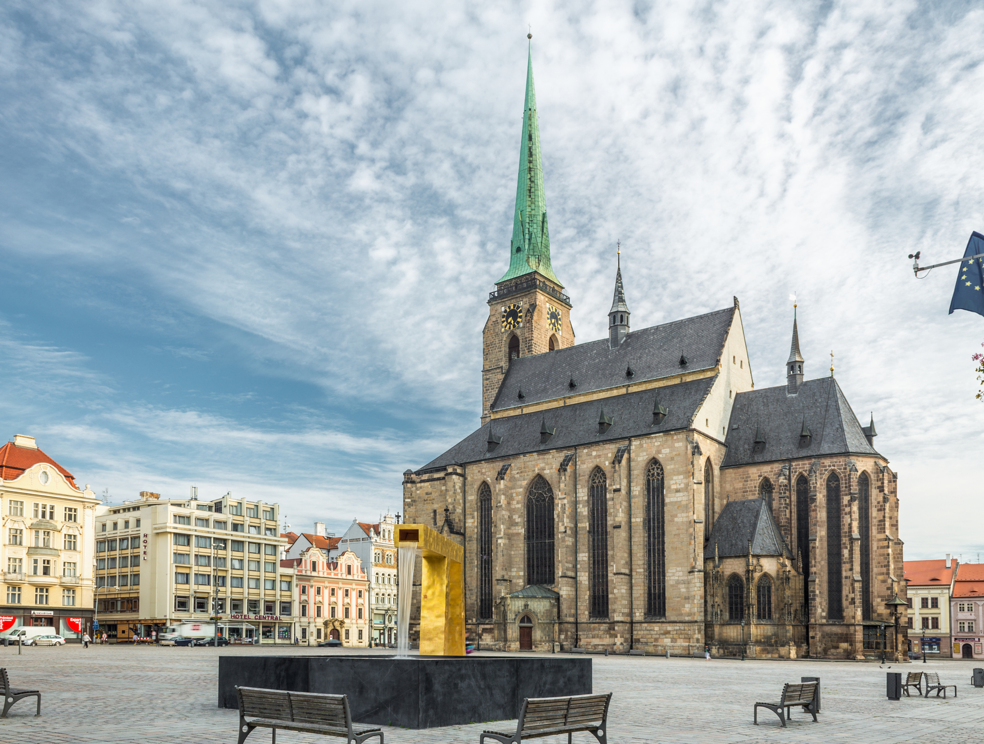 Die Kirche im Zentrum der Stadt Pilsen