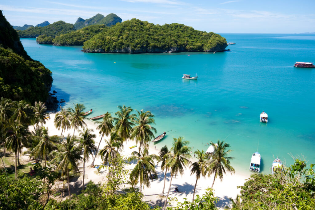 Ein wunderschöner und paradiesischer Strand in Koh Samui