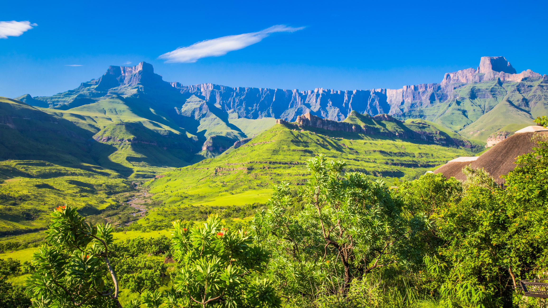Panoramablick über den Drakensberge National Park