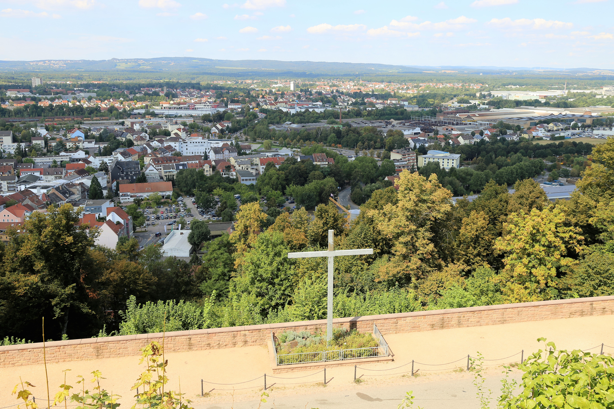 Panoramablick vom Schlossberg in Homburg