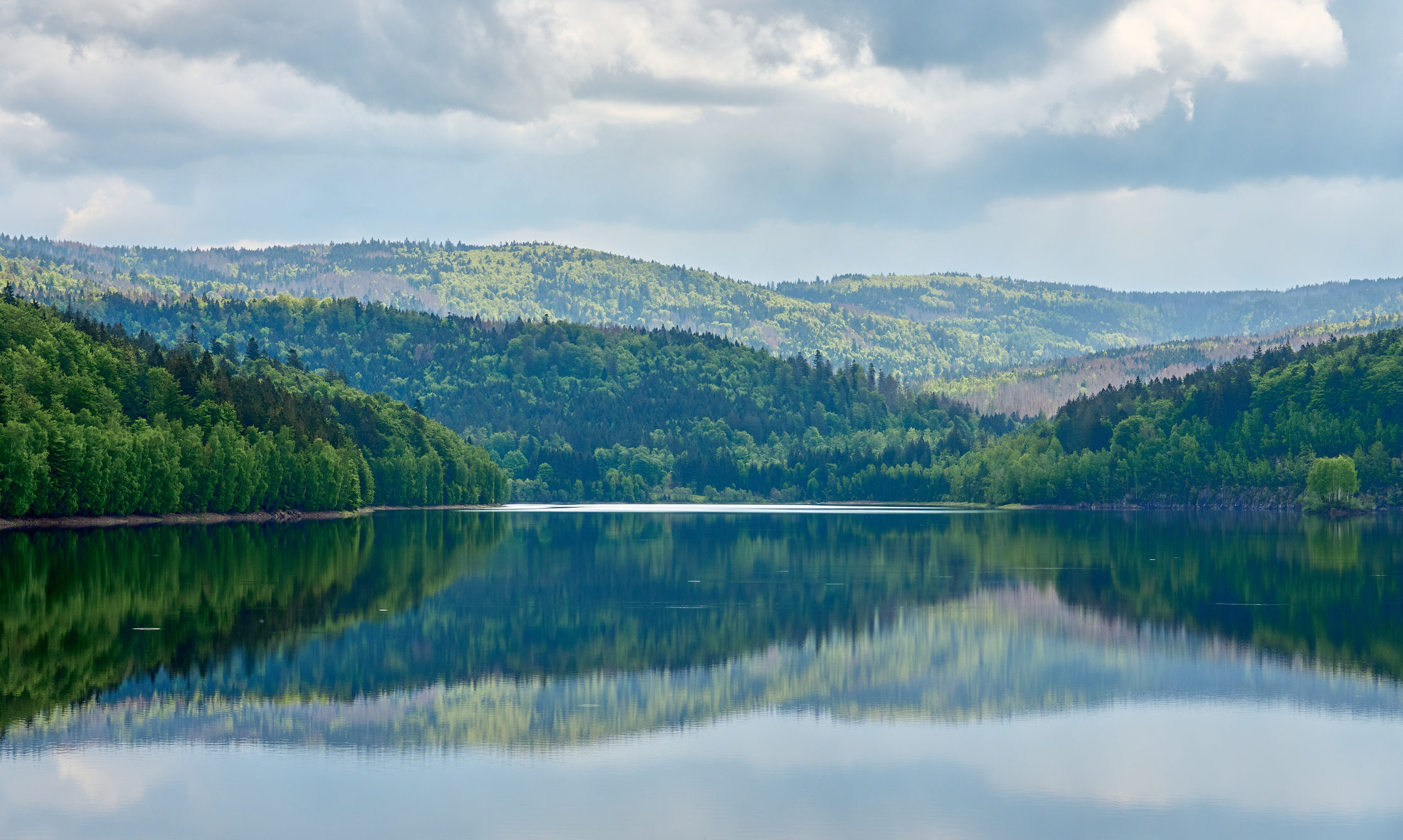 See-Trinkwassertalsperre im Nationalpark Bayerischer Wald - Bildnachweis: Uwe Moser Stock-Datei-ID: 2157582520 – Lizenz vom: 07.06.2025