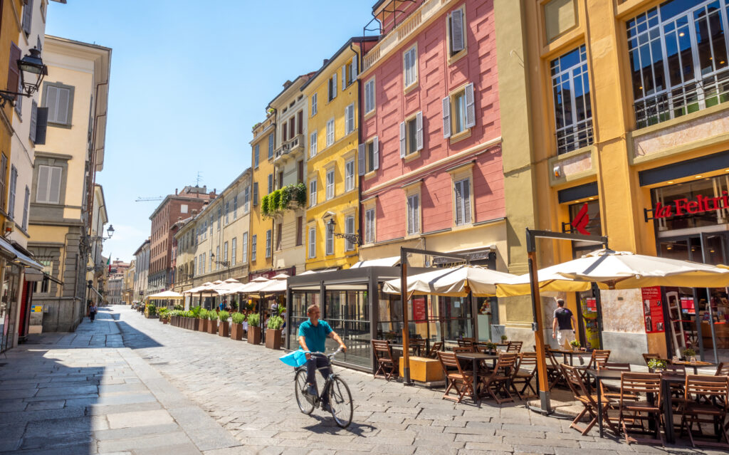 Die Altstadt von Parma, Italien