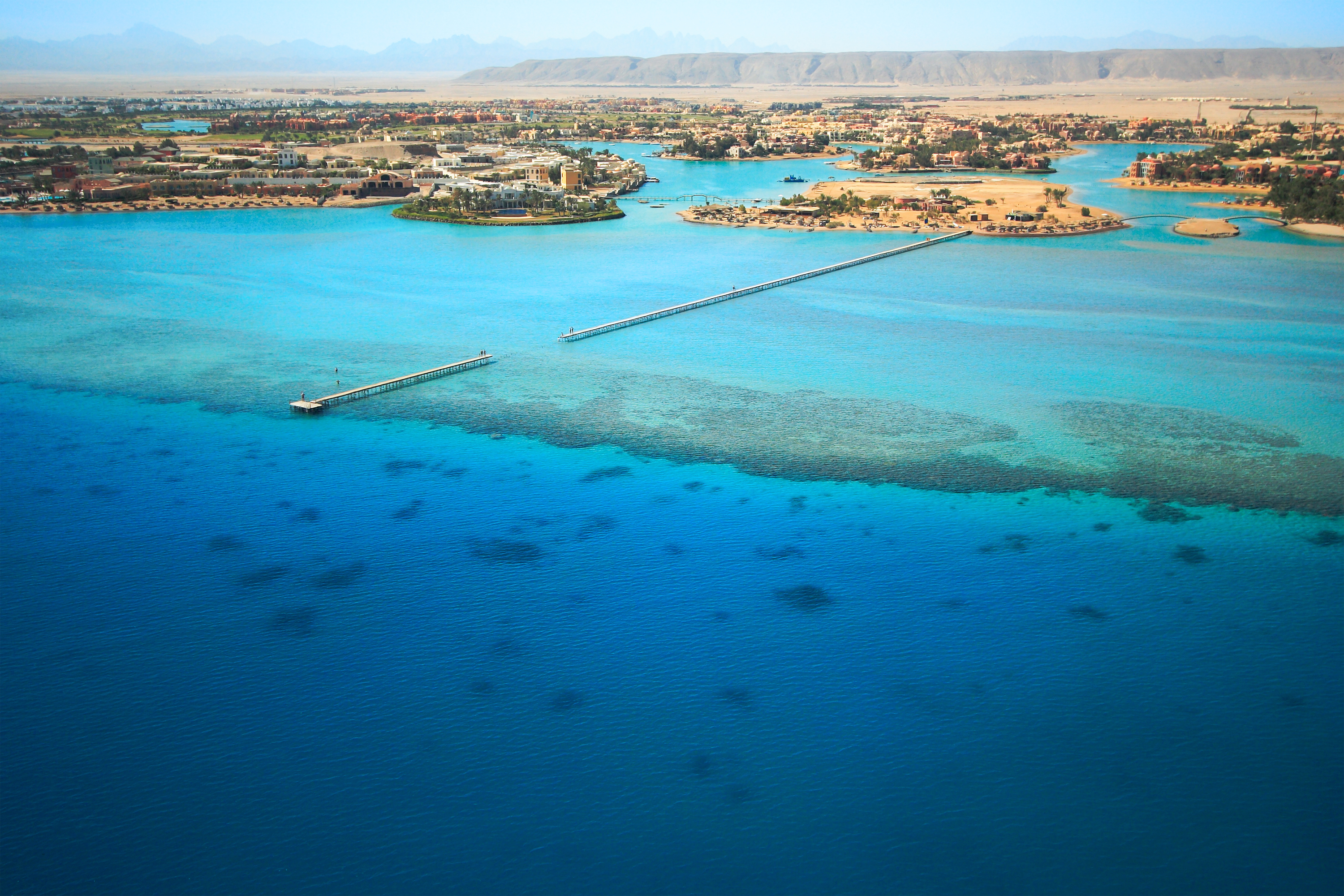 Luftbild von El Gouna in Ägypten - Bildnachweis: s:Nneirda Stock-Datei-ID: 137585203 – Lizenz vom: 03.07.2025