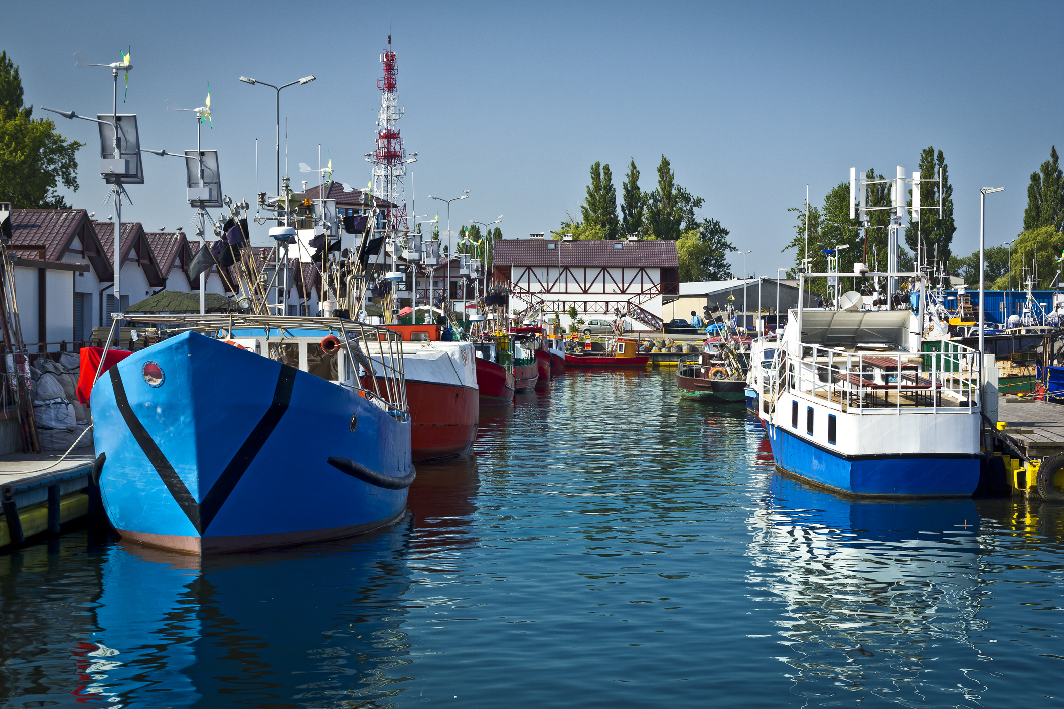 Der kleine Hafen von Kolberg - Bildnachweis: ewg3D Stock-Datei-ID: 485020359 – Lizenz vom: 09.07.2025