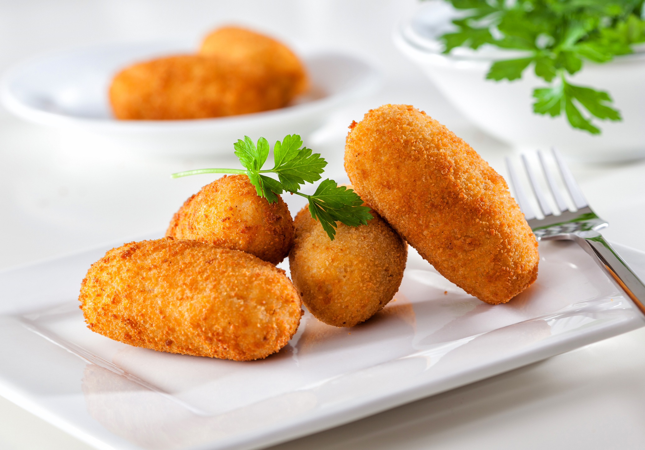 Typisch spanische Croquetas - Bildnachweis: Proformabooks Stock-Datei-ID: 897521536 – Lizenz vom: 07.07.2025